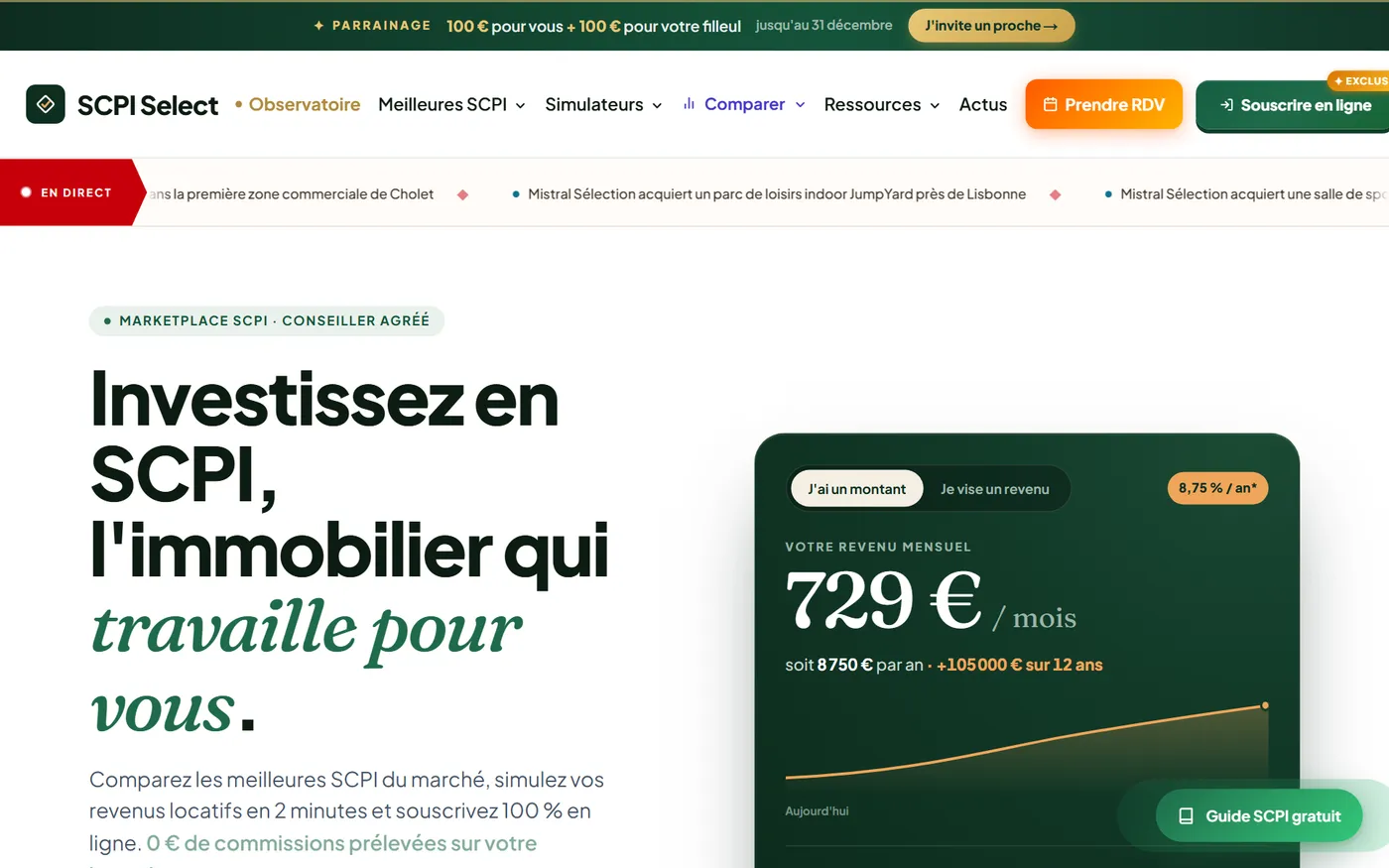 Accueil de scpiselect.fr